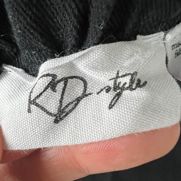 RD Style High Waisted Black Denim Skirt Size Medium - Picture 4 of 8